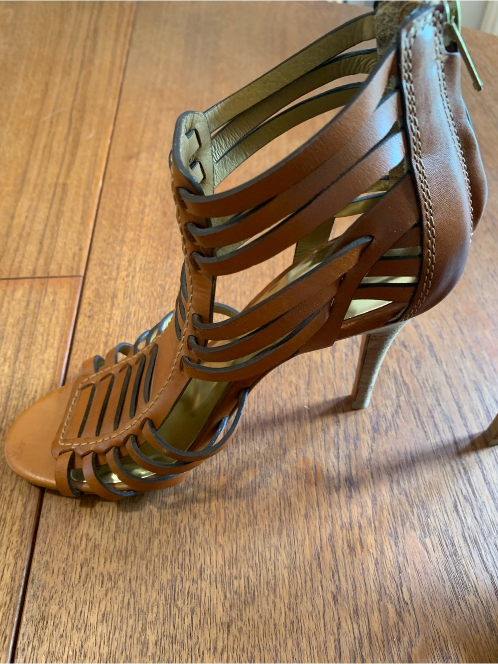 Coach Strappy High-Heel Sandals in Brown - Picture 5 of 14